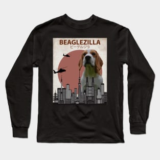 Beaglezilla - Giant Beagle Dog Monster Long Sleeve T-Shirt